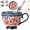 Red-B, variant on 17.6oz Bohemian Ceramic Coffee Cup with Spoon Lid Set, Large Hand Painted Polish Style Vintage Floral Mugs, Microwave Dishwasher Safe Talavera Boho Dishes, Gift for Women Mom Home Decor