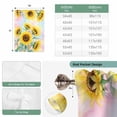 thumbnail image 6 of Sunflowers Tie Up Curtains for Windows, Adjustable Balloon Window Shades, Yellow Floral Summer Botanical Elegant Pastoral Kitchen Window Treatments Farmhouse Short Curtains with Rod Pocket 42"x45", 6 of 8