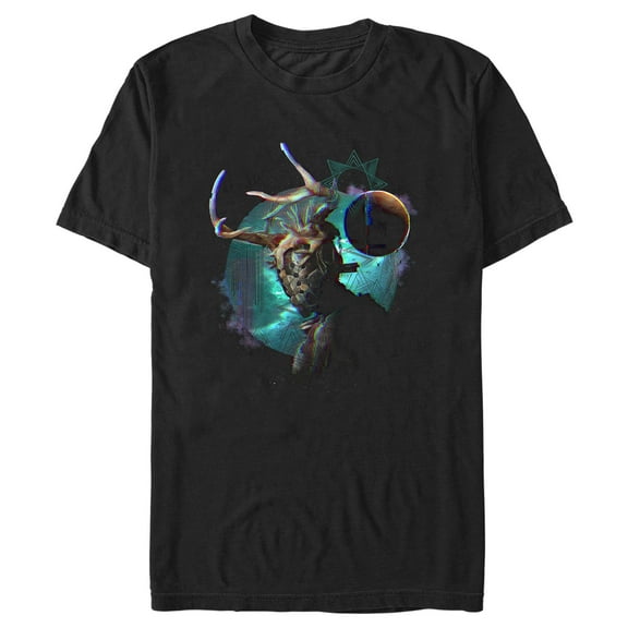 Men's Rebel Moon Jimmy Under the Night Sky  Graphic Tee Black Large