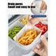 thumbnail image 4 of Contenedor de 4 compartimentos para snacks | Organizador de alimentos de plástico transparente | Tapa hermética y impermeable | Polipropileno de grado alimentario | 20,3x15x6,5 cm | Almacenamiento, 4 of 6