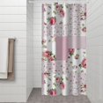 thumbnail image 2 of Pioneer Flower Floral Print Pattern Shower Curtain 36"x72" ,Bathroom Decorative Shower Curtains Set with 12 Hooks,Modern Waterproof Washable Shower Curtain, 2 of 6