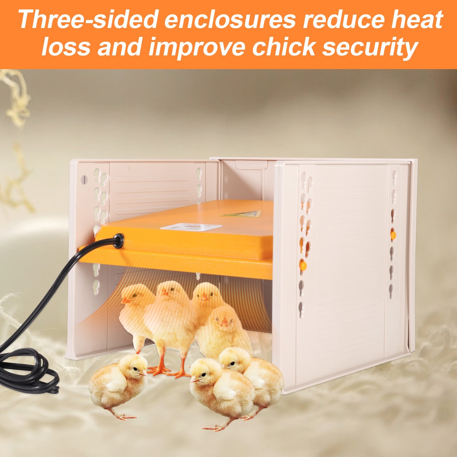 JIAN YA NA Chicken Coop Heater, Brooder Heater for Chicks, Chick Brooder Heating Plate, Chicken Coop Warmer with Adjustable Height and Angle