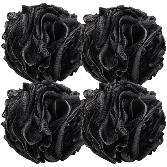 BTYMS 4 piezas esponja de lufa grande esponja de ducha baño Scrunchie 75 g/pc esponja de ducha esponja corporal puf puf de malla para el cuerpo