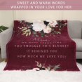 thumbnail image 2 of Mom Gifts, Gifts for Mom, Mom Birthday Gifts, 40th 50th 60th Birthday Gifts for Women for Mom, Christmas Day Gifts for Mom, Mom Birthday Gifts from Daughter Son Soft Throw Blanket 50" x 60", Burgundy, 2 of 6