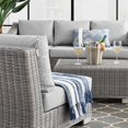 thumbnail image 6 of Lounge Sectional Sofa Chair Set, Rattan, Wicker, Grey Gray, Modern Contemporary Urban Design, Outdoor Patio Balcony Cafe Bistro Garden Furniture Hotel Hospitality, 6 of 10