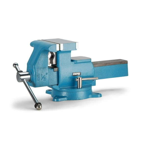 Capri Tools 6-1/2 in. Reversible Bench Vise, 6.5 in. Jaw Width, 6.7 in. & 10.8 in. Jaw Opening
