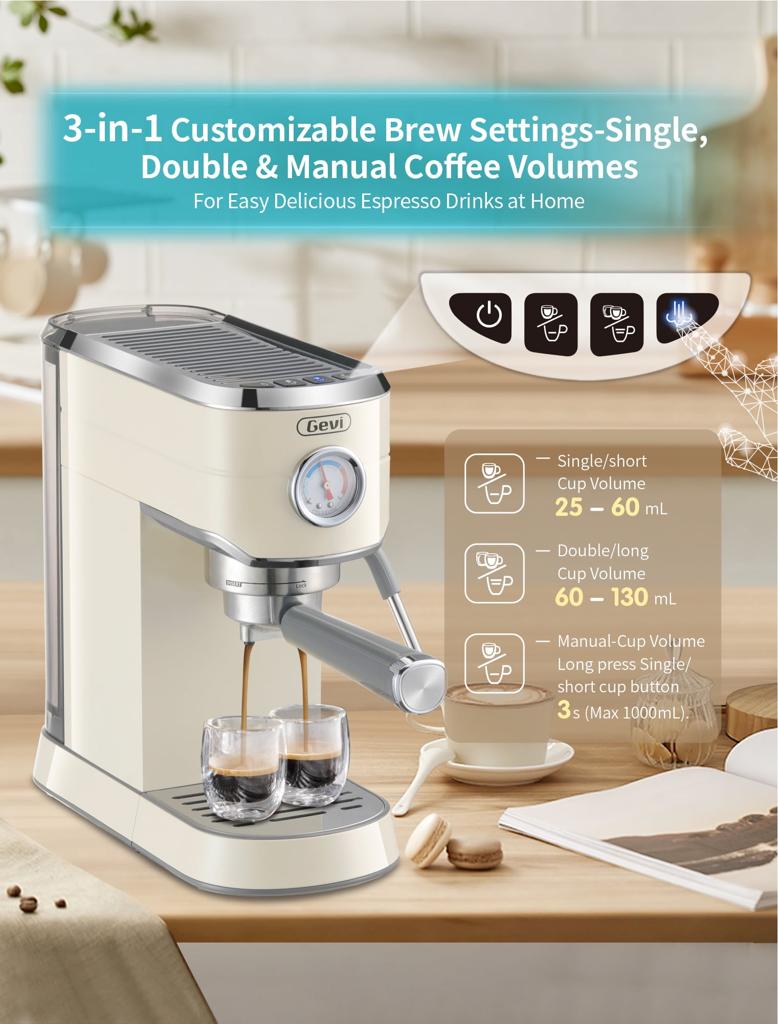 Gevi Burr Coffee Grinder, Adjustable Burr Mill with 35 Precise Grind S –  GEVI