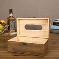 thumbnail image 1 of Country Rustic Brown Torched Wood Bathroom Facial Tissue Box Holder Cover Napkin Dispenser, 1 of 2