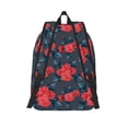 thumbnail image 2 of Lsque Rose Flowers Pattern Canvas Daypack, Durable Backpack, High-quality Versatile Backpack,Vintage Compact Backpack-Small, 2 of 6