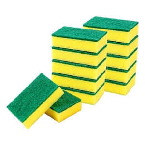 12PC Rectangle Scrub Sponges NonScratch Kitchen Sponges Heavy Duty Cellulose Scrubbing Sponges For Kitchens Bathrooms Housework