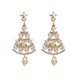 thumbnail image 1 of 2022 nuevos pendientes de árbol de Navidad de circón para mujer, pendiente de tuerca de copo de nieve con diamantes de imitación brillantes, joyería de moda, regalos de Año Nuevo Gao Jinjia LED, 1 of 2