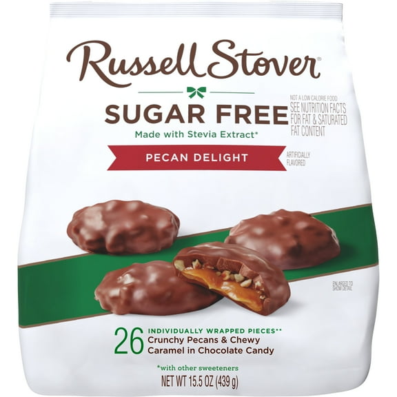 RUSSELL STOVER Sugar Free Pecan Delight Chocolate Candy, 15.5 oz. bag