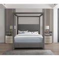 thumbnail image 4 of Meridian Furniture Emerson Grey Linen Textured Fabric Queen Bed, 4 of 8