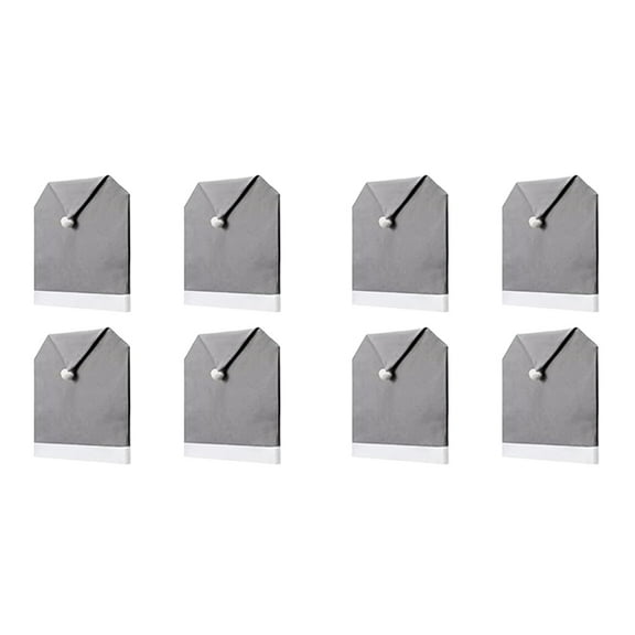 8 Pieces Christmas Chair Covers Decor, Santa-Claus Hat Snowflake Chair Xmas Cap, Kitchen Dining Chair Slipcovers Sets,8 x Chair Covers,grey