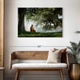 thumbnail image 3 of Elephant Stock Buddhist Monk Meditating Wall Art - Horizontal Canvas Wall Art - Living Room Wall Decor - Wellness Canvas - Gray And Green Decor - 45" x 30", 3 of 8