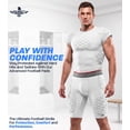 thumbnail image 5 of Exxact Sports Elite 5-Pad Adult Football Girdle for Men with Cup Pocket, Padded Compression Shorts with Integrated Hip, Thigh, Tailbone Pads, Men's Girdle Football (AS, White), 5 of 7