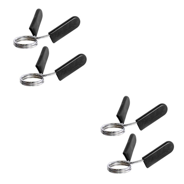 Abrazaderas de resorte Eigraketly 2 uds. para barra entrenamiento levantamiento de pesas Negro y plateado CBP005384