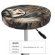 thumbnail image 4 of Balery Butterfly Cow With Flowers Fundas de asiento para taburete de bar redondo de tela de terciopelo ajustables que protegen de arañazos y manchas para sillas de 14 a 17 pulgadas.-13 inch, 4 of 7
