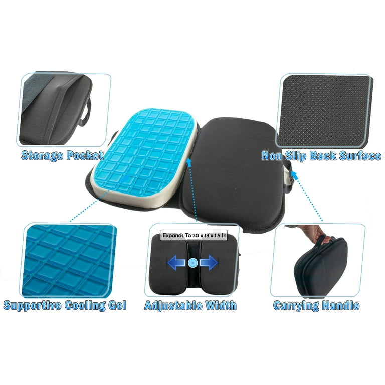 3 in 1 Foldable Gel Memorry Foam Seat Cushion Massgae Butt Pillow for  Car,Wheelchair,Home Office Chair