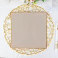 thumbnail image 5 of Balsa Circle 10 Concave Taupe 10" Square Disposable Salad Dinner Plastic Plates Gold Trim Party Events Decorations, 5 of 8
