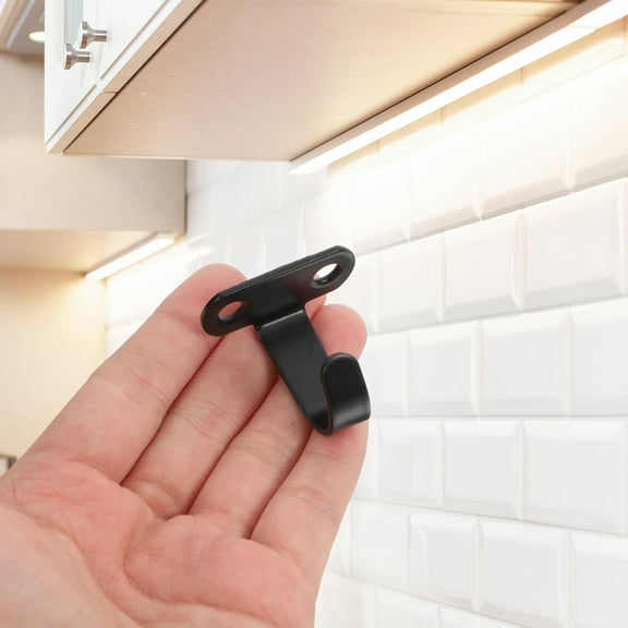 Raindrops WORGEOUS 10 Pcs Ceiling Hooks Under Shelf Door Hangers for Clothing Black