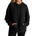 thumbnail image 5 of MLDRA Womens Sweatshirts Hoodies Waffle Grid Pullover Top Long Sleeve with Pocket Clothes, 5 of 6