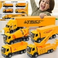 thumbnail image 3 of Esaierr Baby Toddler Toys Small Construction Construction Truck Toys Alloy Toy Sets Skid Row Car Model Toys Boys Toys 5PCS, 3 of 7