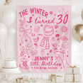 thumbnail image 2 of The Winter I Turned 30 Birthday Tapestry, Custom Winter Birthday Banner, Custom Any Age Birhday Backdrop, Winter Birthday Banner, 2 of 3