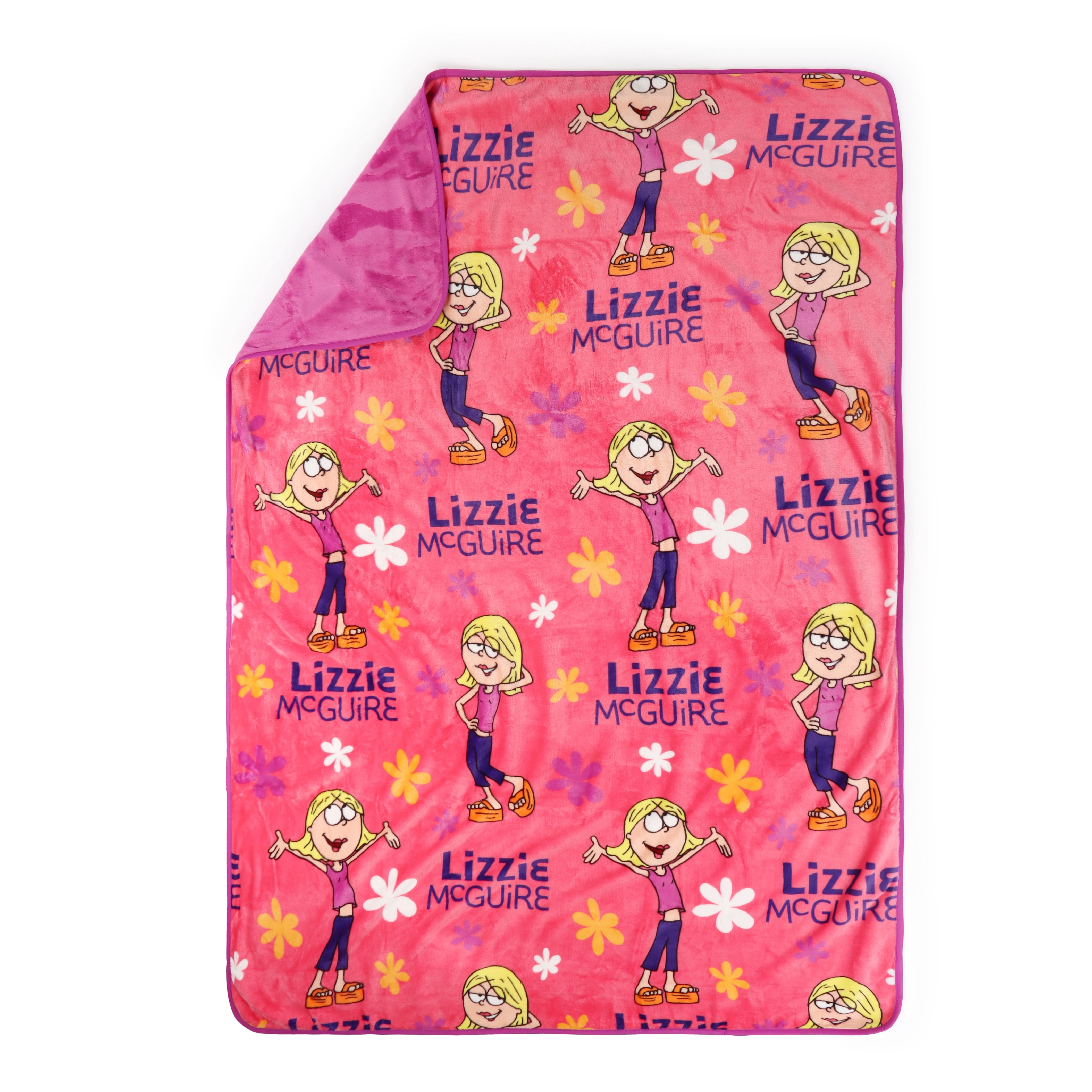 Disney Lizzie McGuire Totally Lizzie Kids Throw Blanket, Polyester Silk Touch, Multicolor, 50" x 70"