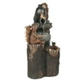 thumbnail image 4 of LuxenHome Resin Squirrels On Posts Outdoor Fountain with LED Light, 4 of 10