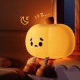 thumbnail image 2 of Billuyoard Luz nocturna de calabaza de silicona para iluminación suave de dormitorio, lámpara decorativa, regalo bonito Iluminación y accesorios, 2 of 6