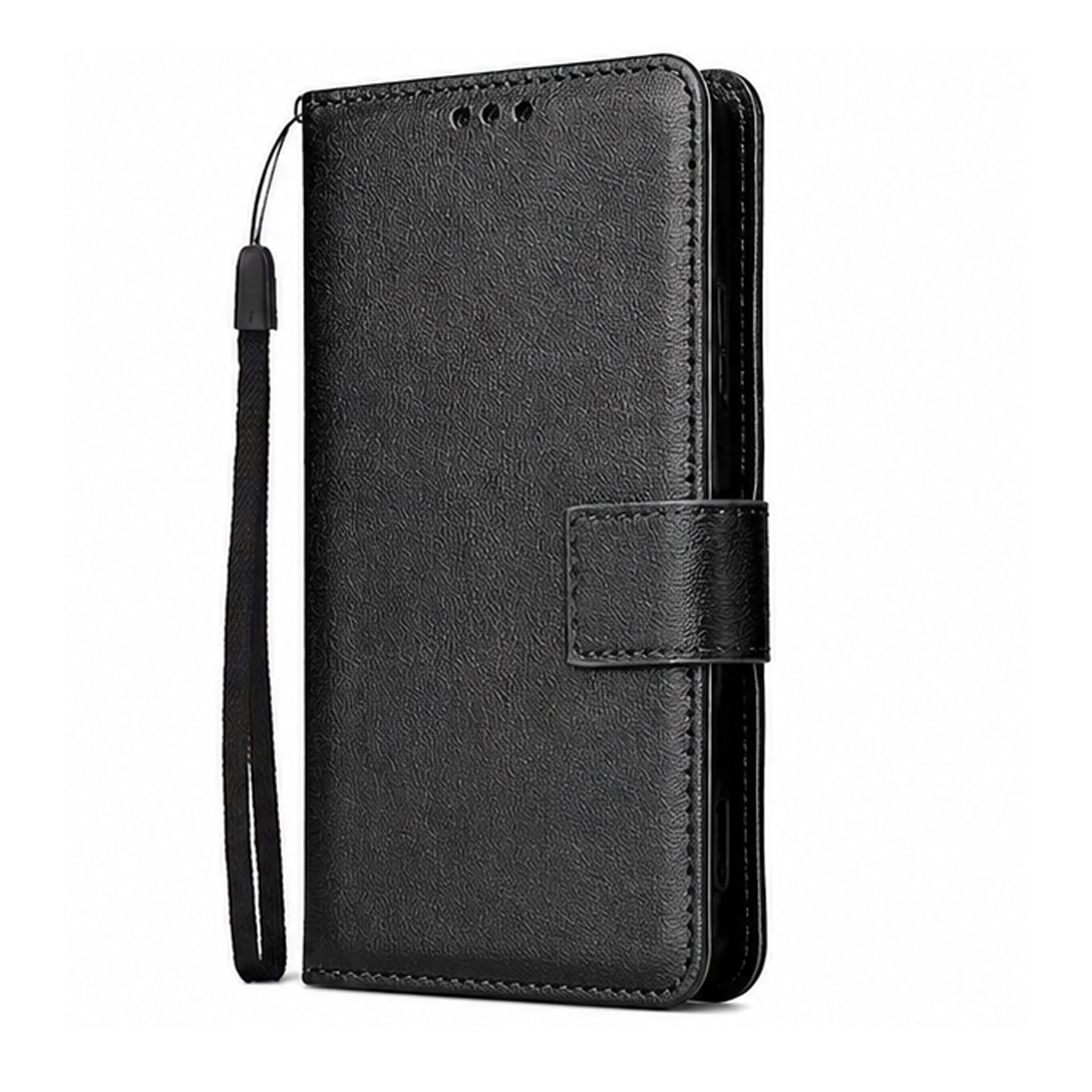 Leather Wallet Case with Card Slot for iPhone 17 Pro Max - Black