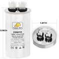 thumbnail image 2 of Capacitor for Air Conditioner 20 UF MFD 370 or 440 Volt VAC, Multi-Purpose Round Capacitor, 2 of 4
