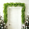 thumbnail image 6 of Werulen Soft Rubber Norfolk Pine Christmas Garland 180cm, Realistic Artificial Pine Garland for Holiday Decor, Lifelike Wicker Christmas Garland, Festive Mantel Fireplace Garland, 6 of 8