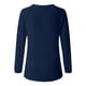 thumbnail image 4 of MHFRRA Camiseta Informal de Manga Larga con Cuello En V y Estampado Canadiense para Mujer Azul, 4 of 4