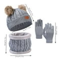 thumbnail image 2 of Newborn Mittens and Hats Kids Winter Hat Scarf Gloves Set, Warm Knit Beanie Cap Mitten Gloves Neck Scarves for 5-12 Years Old, 2 of 3