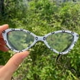 thumbnail image 3 of Cat Eye Crystal Rhinestone Reading Glasses for Women Sparkling Eyewear Frames Female Trendy bling Diamond Reader, 3 of 5