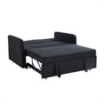 Twin Size Daybed, Upholstered Extendable Sofa Bed Frame with Adjustable