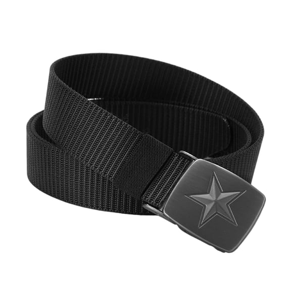 Babomareon Nylon Mens Belt Adjustable Casual Outdoor Woven Belt with Metal Star Buckle