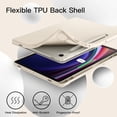 thumbnail image 4 of JETech Case for Samsung Galaxy Tab S9 11 Inch with S Pen Holder, Soft TPU Tri-Fold Stand Protective Tablet Cover, Support S Pen Charging, Auto Wake/Sleep (Beige), 4 of 6