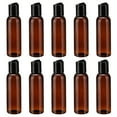 thumbnail image 1 of Uxcell 10PCS Botellas Plásticas Vacías con Tapas Negras, Botella de Tamaño Pequeño para Viaje de 2oz/60ml, Marrón, 1 of 6