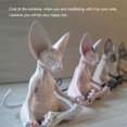 thumbnail image 4 of Moyic Estatuilla caprichosa de gato de Buda, meditación, Yoga, decoración de gato feliz, esculturas artísticas, estatuas de jardín al aire Jardín y Patio gato sin pelo 6 Moyic HA007213-05B, 4 of 6