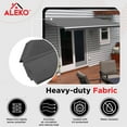 ALEKO 8'x6.5' Retractable Patio Awning Fabric Replacement, Gray Color