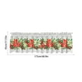 thumbnail image 2 of Christmas Window Curtain, Festive Window Drapery, Red White Green Polyester Holiday Window Decoration, 137x45cm Soft Durable Christmas Curtain for Home Party, 2 of 7