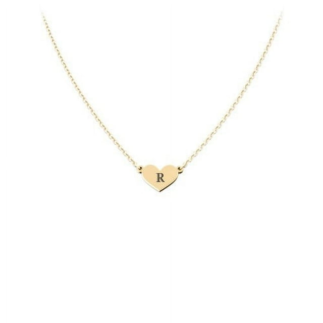 Engravable Heart Charm Necklace