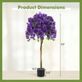 thumbnail image 3 of Gymax 53'' Artificial Azalea Tree Faux Floral Plant w/ Red Azalea Flowers Nursery Pot, 3 of 10