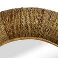 thumbnail image 4 of DecMode Coastal Brown Weaved Rattan Round Wall Mirror, 35"D, 4 of 8