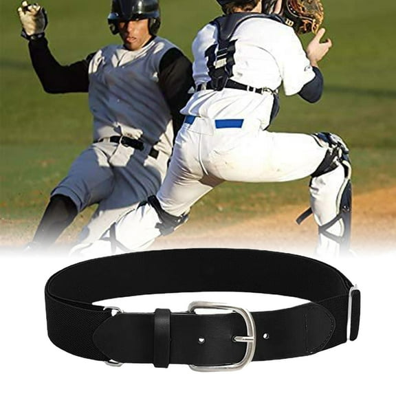 Baseball Belt Softball Belt Adjustable Unisex Waist Band Fine Workmanship Black