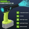 thumbnail image 4 of Para Ryobi Batería de 18V, Soplador Seco a Chorro de 90000RPM, Ventilador Eléctrico de Mano Inalámbrico para Eliminación de Polvo para Teclado, Exterior, Limpiador de Auto, 4 of 7
