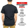 thumbnail image 3 of Access Men's Heavyweight Short Sleeve Cotton V-Neck T-Shirt (Pack of 3) (Black, Small) AT37, 3 of 8